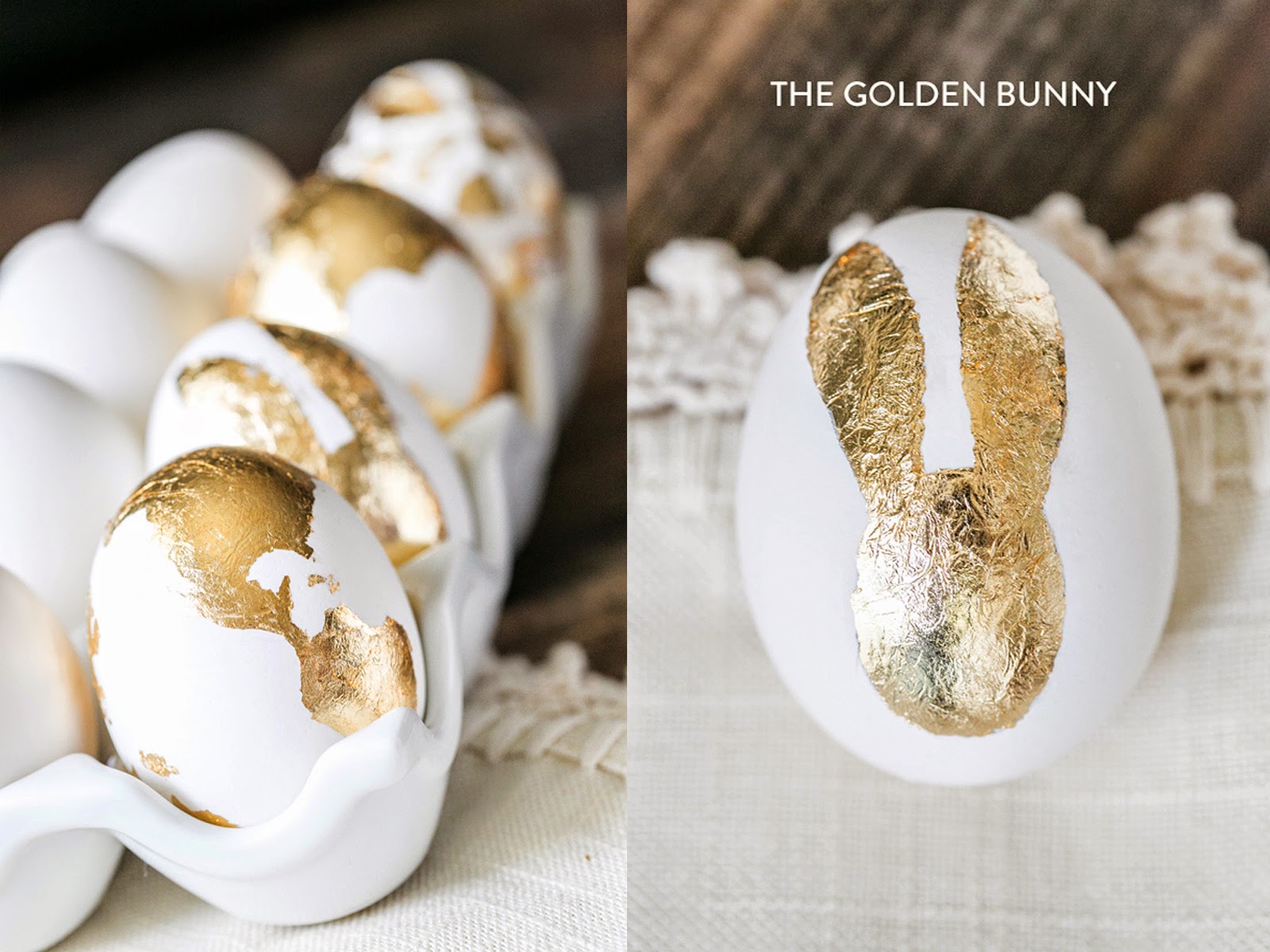 DIY Pasqua: uova decorate con la foglia oro – BiancaVaniglia