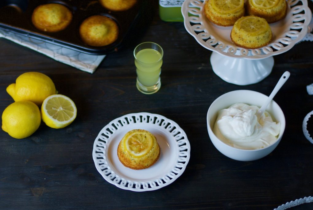 mini upside down lemon cake