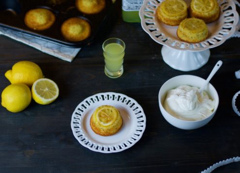 mini upside down lemon cake